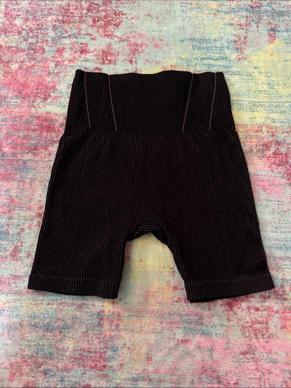 No Boundaries Black Ribbed High-Waist Shorts